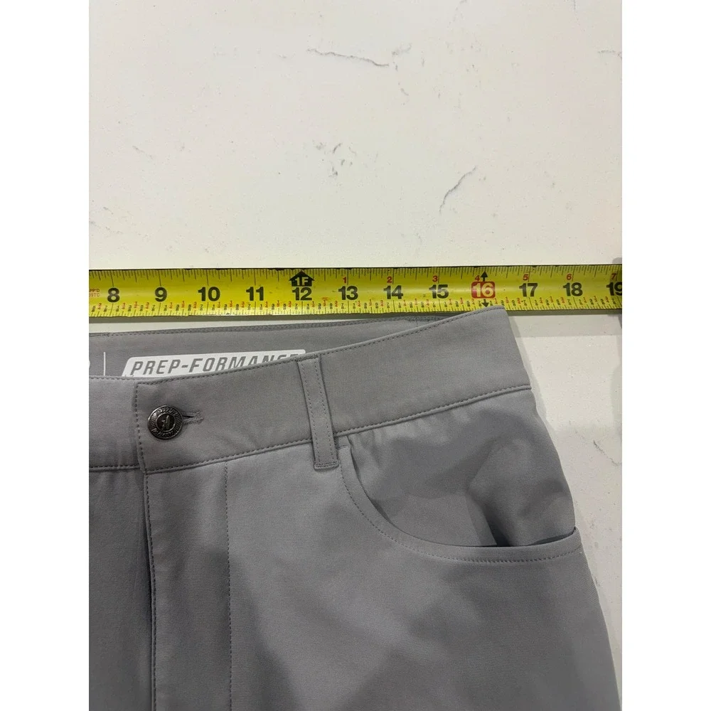 Johnnie-O Prep-Formance Mens Grey Golf Pants Size 32 Performance Trousers